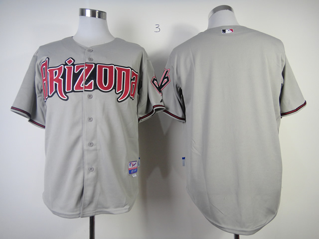 Men Arizona Diamondback Blank Grey MLB Jerseys